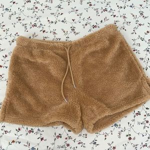 Fluffy fuzzy shorts